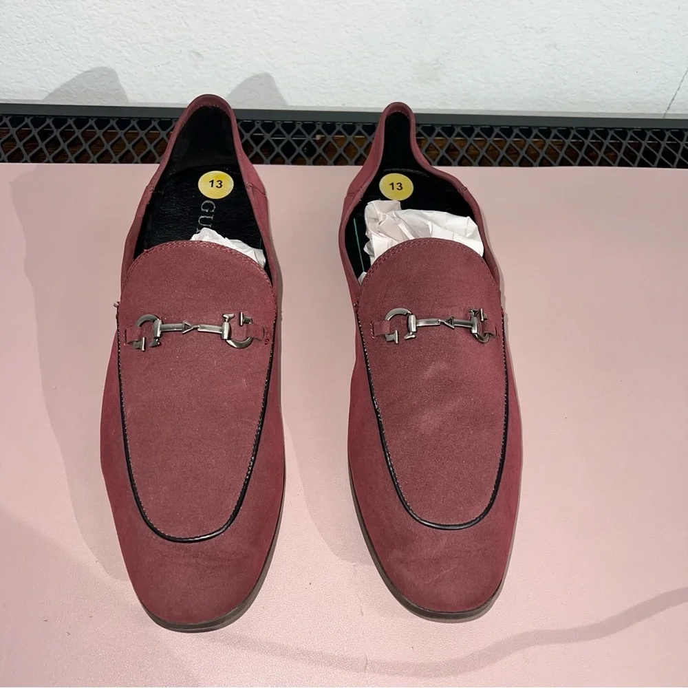 Guess Men's Shoes Purple Suede‎ Halt Slip-On Taupe Size 13